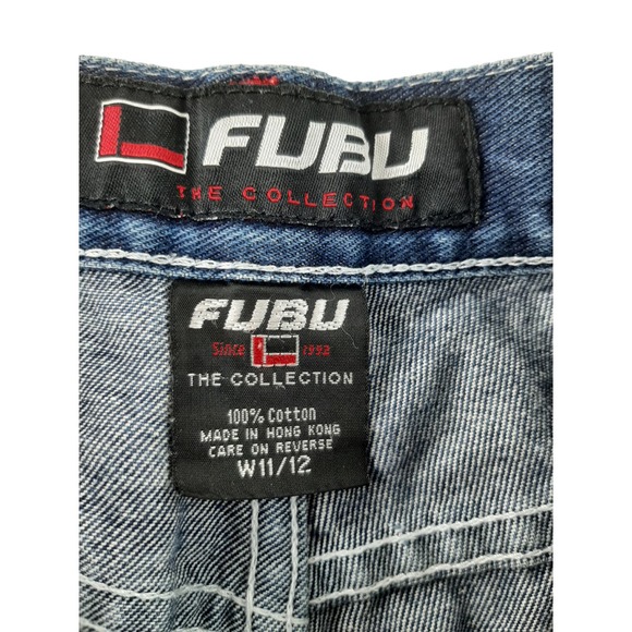 Vintage Fubu The Collection Women's Dark Wash Cropped Capri Denim Jeans 11/12 - Picture 6 of 8
